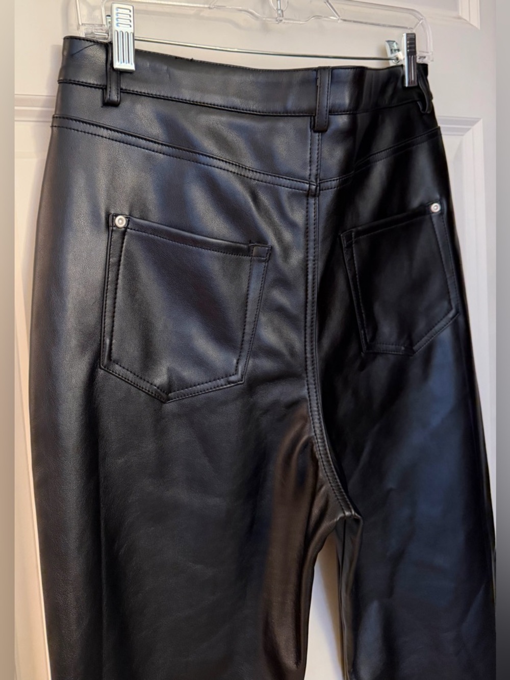 Boa. Because of Alice Faux “Leather Mon Trouser” High Waisted Straight Leg, L - Picture 8 of 12